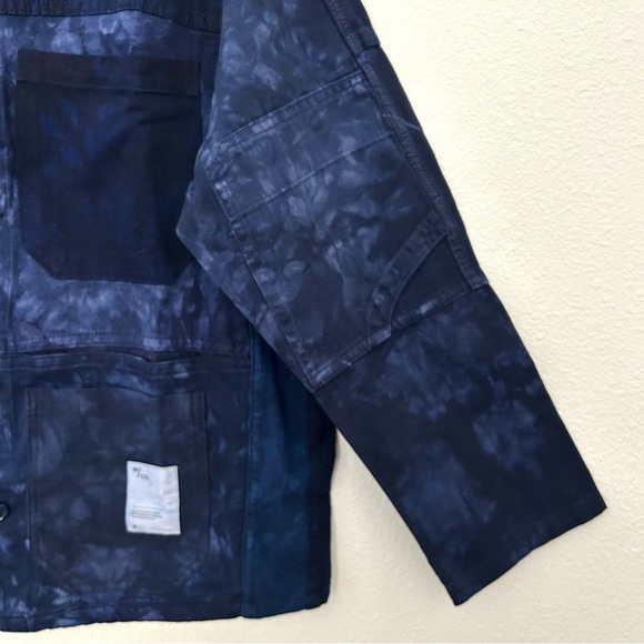 Barn Chore Coat NEW One-of-a-Kind Utility Jacket Over-Dyed Blue Size Large - Picture 7 of 16